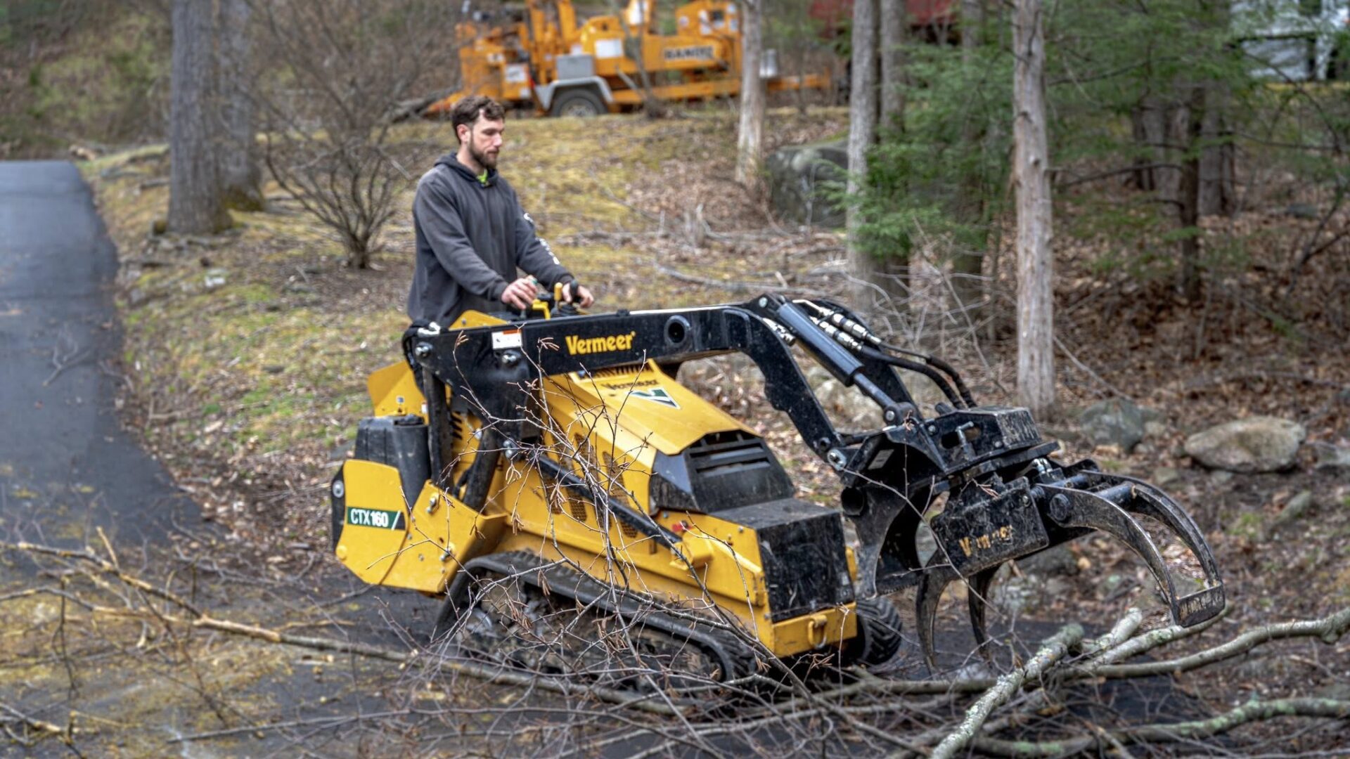 Skid-Steer-tree-care-farmington-ct Tree care with skid steer in Farmington CT